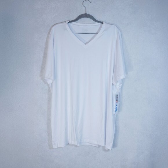 NWT 32 Degrees Cool Mens T-Shirt V-neck Short Sleeve White XXL - Picture 1 of 5